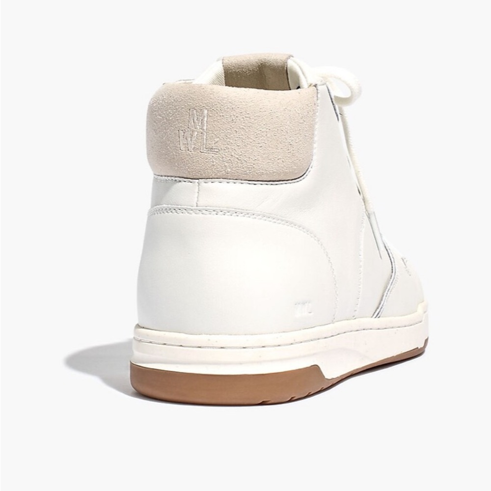 Madewell Court High-Top Sneakers in Antique White and Multi - Picture 2 of 8